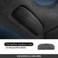 Italian Premium Suede For Porsche Macan 2014-2023 Cayenne Panamera 2018-2023 Glasses Case Storage Box Sunglasses Holder