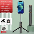 M01S Selfie Stick with Tripod Remote Control Wireless Bluetooth-Compatible Retractable Double Fill Light for IOS Android IRO