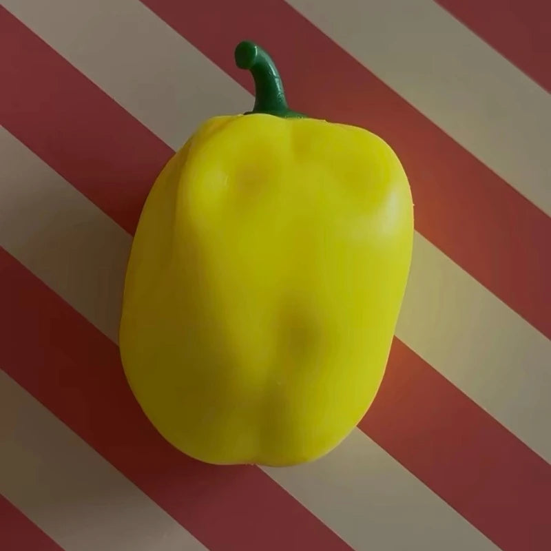 Crunchy Colorful Bell Pepper Stress Ball Handmade Ball Crunchy Squeeze Ball Squishy Toy Fidget Toy ASMR Sensory Anti Stress Toys