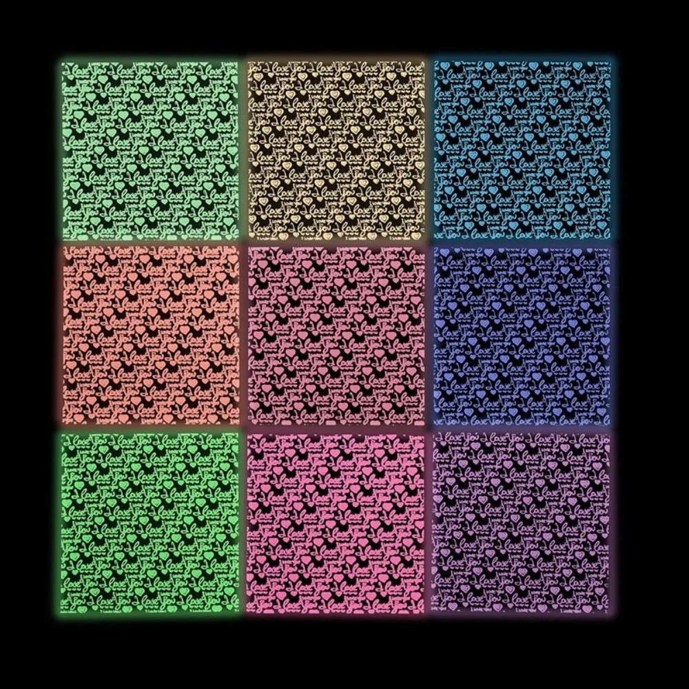 Luminous Origami Paper Square Scrapbook Paper Single-sided Printing Card Paper Gift Wrapping Material Night Glow