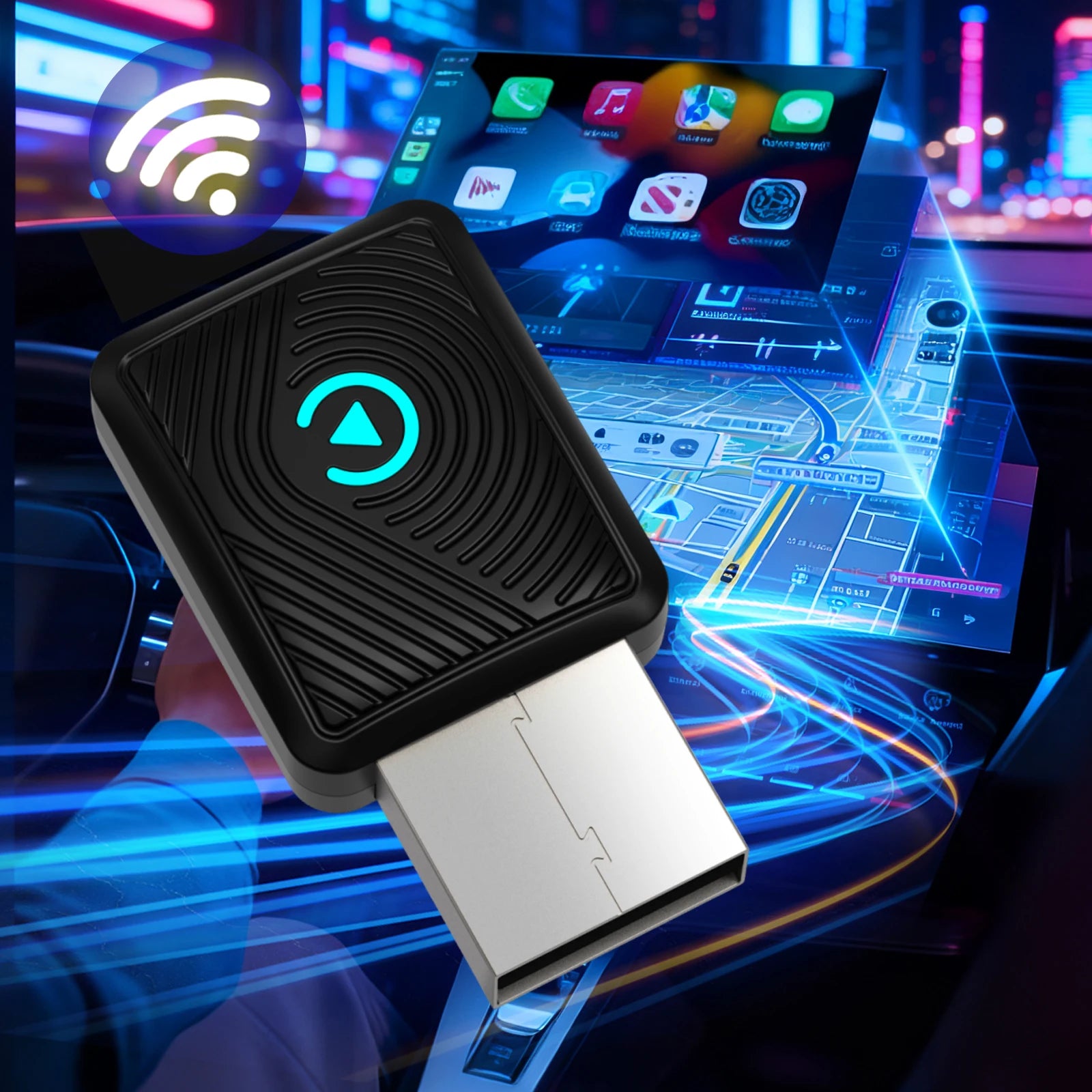 BT5.3 Mini CarPlay Wireless Adapter for Apple iPhone, Converts Wired to Wireless CarPlay Adapter, CarPlay Dongle Stick for Apple