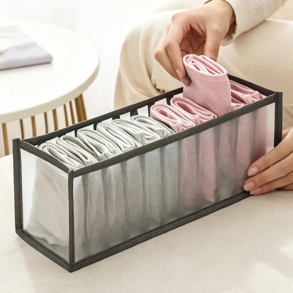 Wardrobe Clothes Organizer Foldable Underwear Drawers Organizers Underpants Storage Box Drawer Dividers Bra Sock Organizer Box