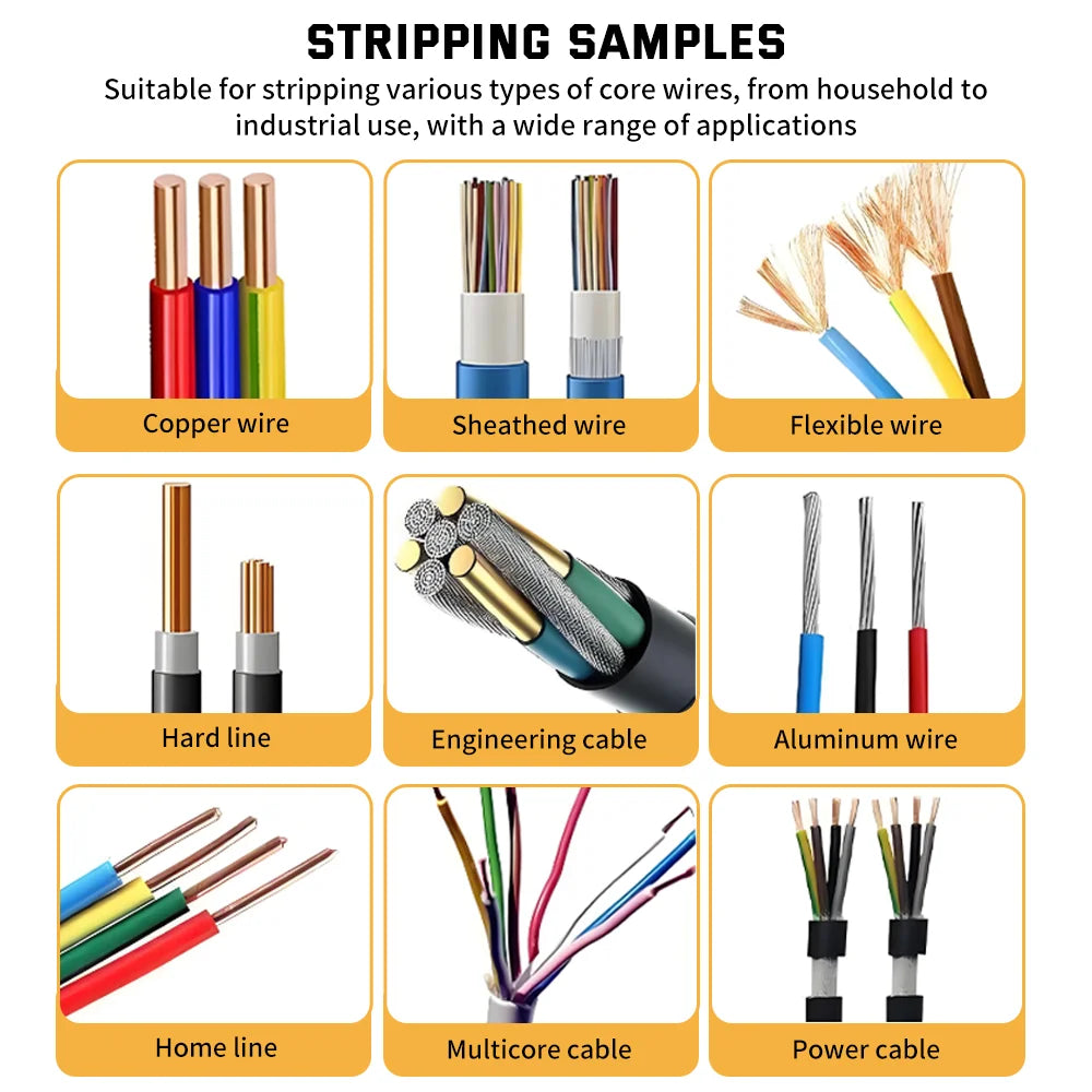Wire Stripper Manual Wire Stripping Tool 1-70mm2 Portable Electric Drill Powered Copper Scrap Wire Peeler Hand Crank Support Use