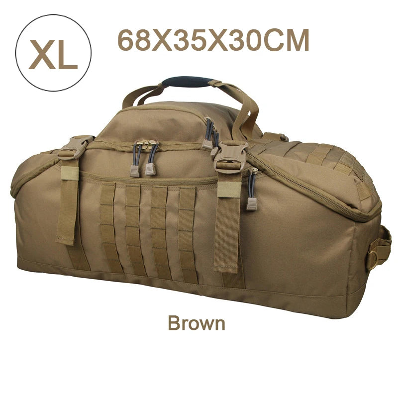 25L 45L 80L Sport Travel Bag Molle Tactical Backpack Gym Fitness Bag Large Duffle Bags for Camping Hunting Fishing