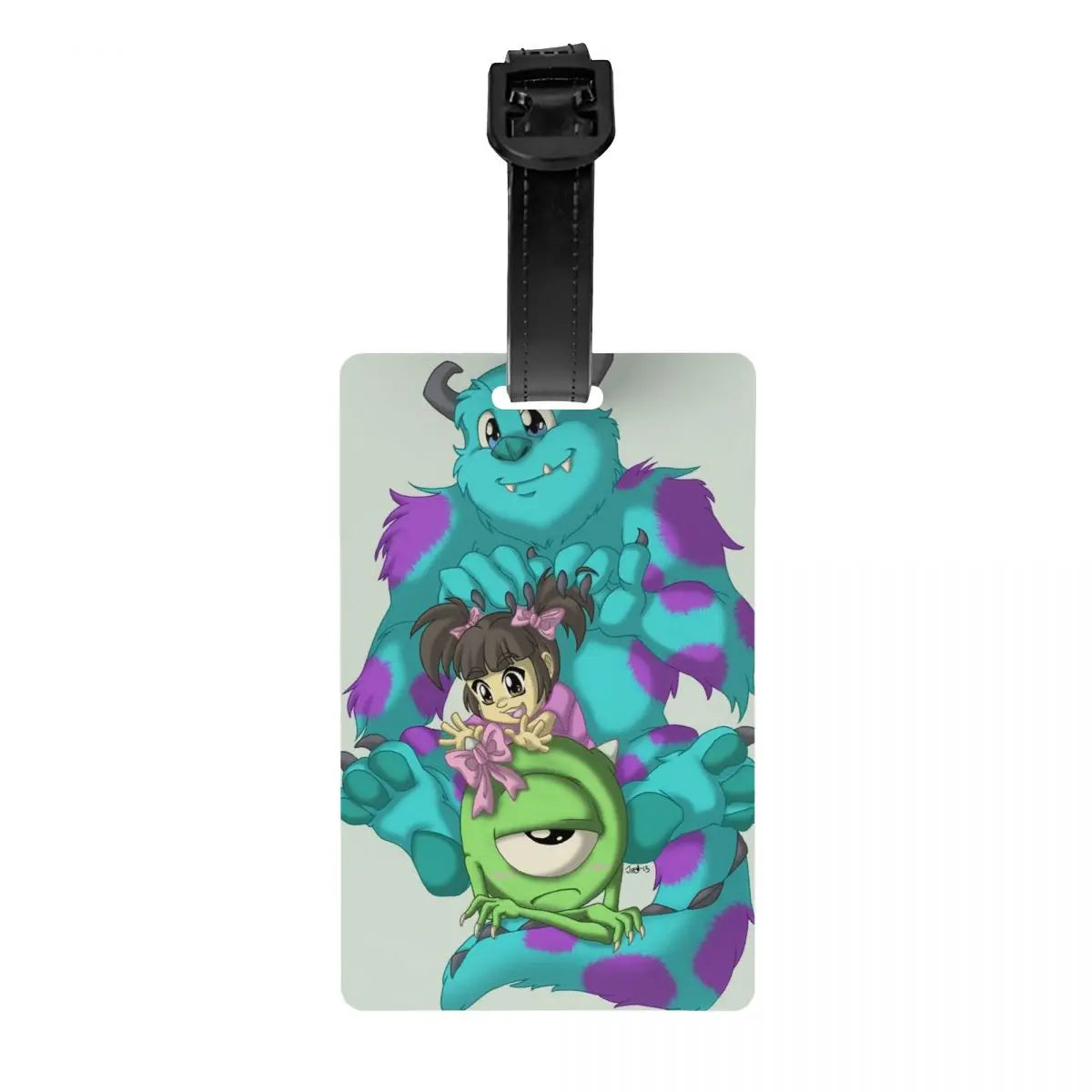 Custom M-Monsters Anime University Luggage Tag Travel Bag Suitcase Privacy Cover ID Label
