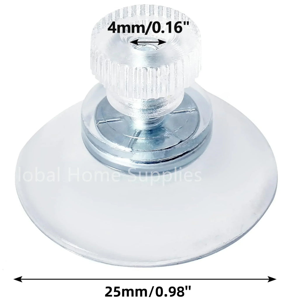 20PCS 0.98/1.26/1.61/2.09 inch Suction Cups with Screw Round PVC Sucker Nut Strong Adhesive Suction Holder Rubber Sucker Pad