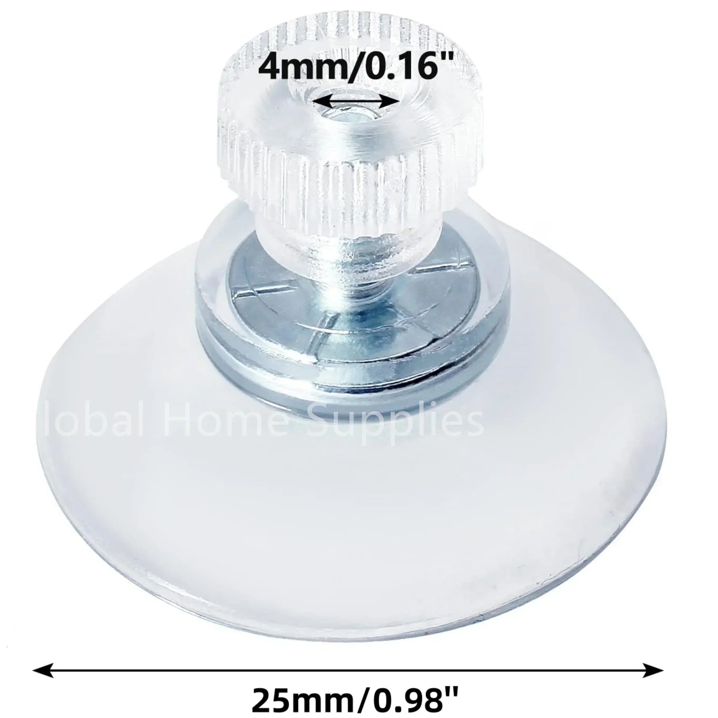 20PCS 0.98/1.26/1.61/2.09 inch Suction Cups with Screw Round PVC Sucker Nut Strong Adhesive Suction Holder Rubber Sucker Pad