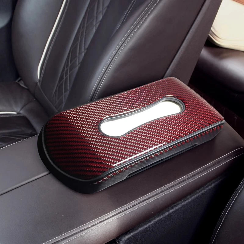 For Lotus Exclusive Carbon Fiber Car Tissue Box Holder – Premium Interior Accessory for Eletre/Emeya/Evija