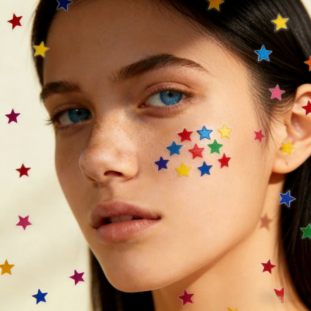280pieces of multi-color star acne patches, facial acne patches, concealer acne patches, and pimples patches, ultra-thin.