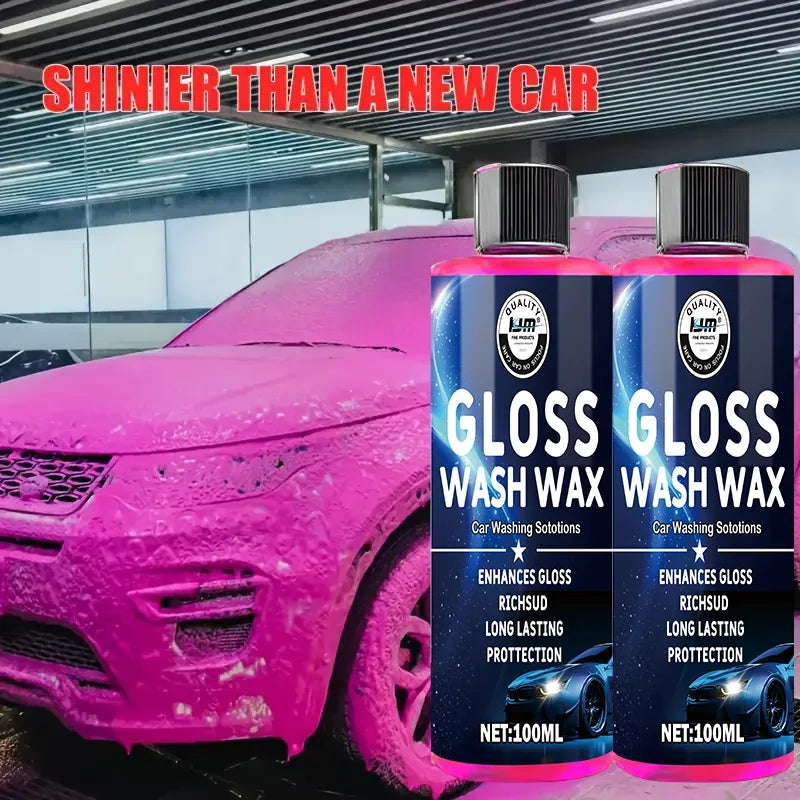 New Gloss Wash Wax 100ml - Superior Car Wash Solution for Enhanced Shine and Long-lasting Protection - Ideal for Auto Detailing