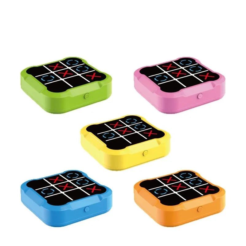 Portable Tic Tac Toe Board Game for Kids & Adults, Wooden XO Chess Set, Travel Tabletop Toy, Montessori Puzzle for Family Party