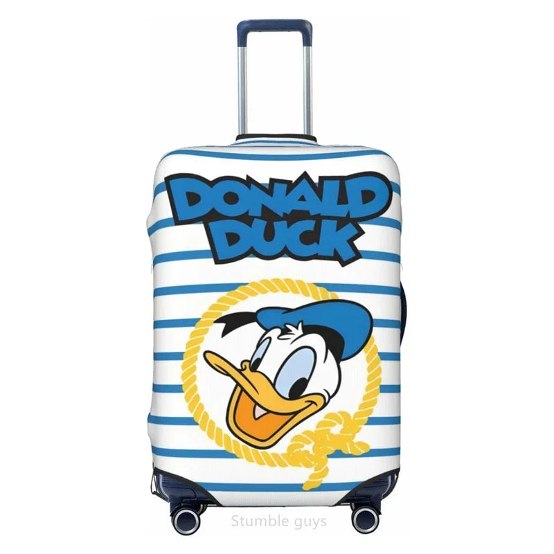 Stretchable Travel Luggage Protector Fashion Duck Pattern Fits 18-32 Inch Luggage Anti-Scratch Washable Suitcase Cover
