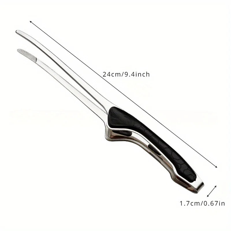 1pc Stainless Steel Kitchen Tongs, Serving Tongs for Cooking, Metal Food Tongs with Non-Slip Comfort Grip, Non-Stick Cooking Ton