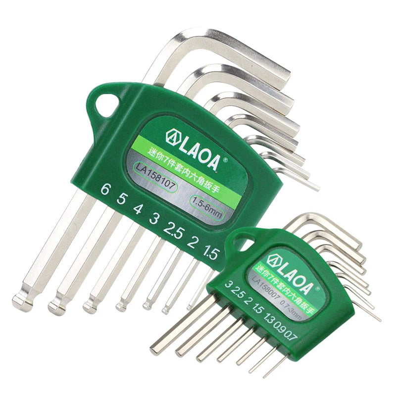 LAOA Mini Hexagon Wrench Seta S2 Socket Head Wrench with Magnetic Ball Head Spanner Tools Allen Key Wrenche Kit