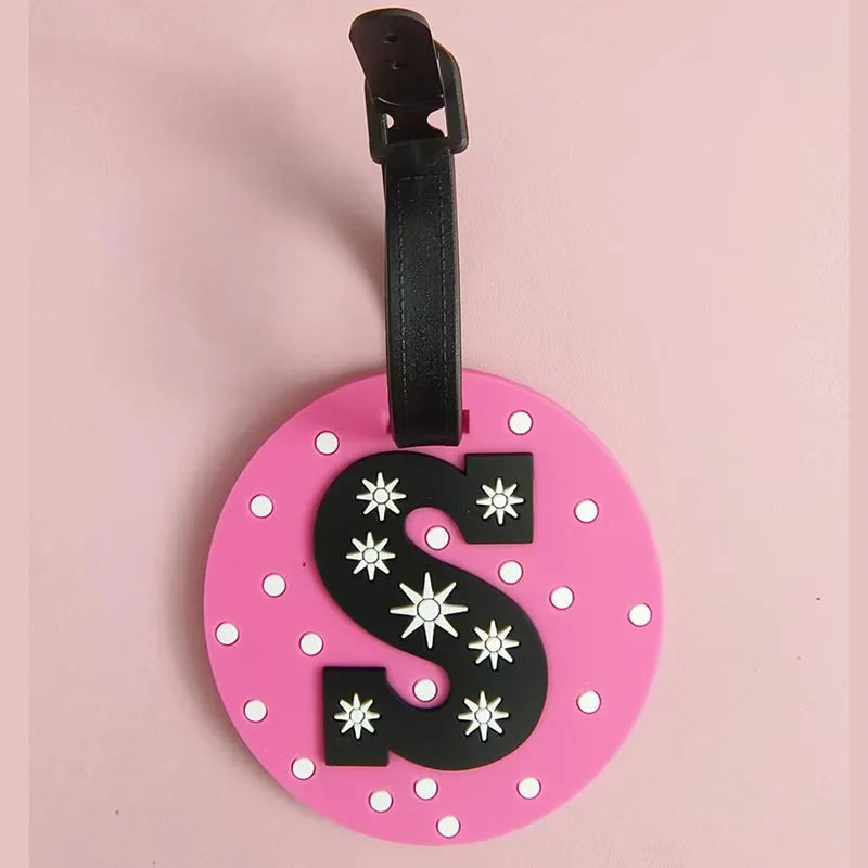 Newest Cute 26 Letters Luggage Travel Accessories Tag Silica Gel Suitcase ID Addres Holder Baggage Boarding Tag Portable Label