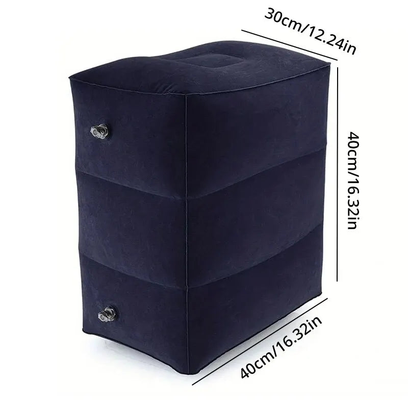 1pc Inflatable Foot Rest Pillow For Travel Portable Adjustable Three Layers Height Stool For Foot Rest Leg Cushion Pillow