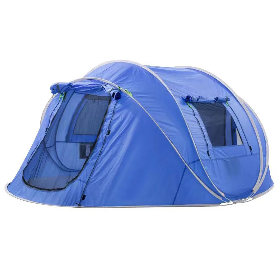 Multi-Person Easy Pop-Up Tent for Big Families Portable One Bedroom Structure for Outdoor Camping for 2/3/4/5/6 People
