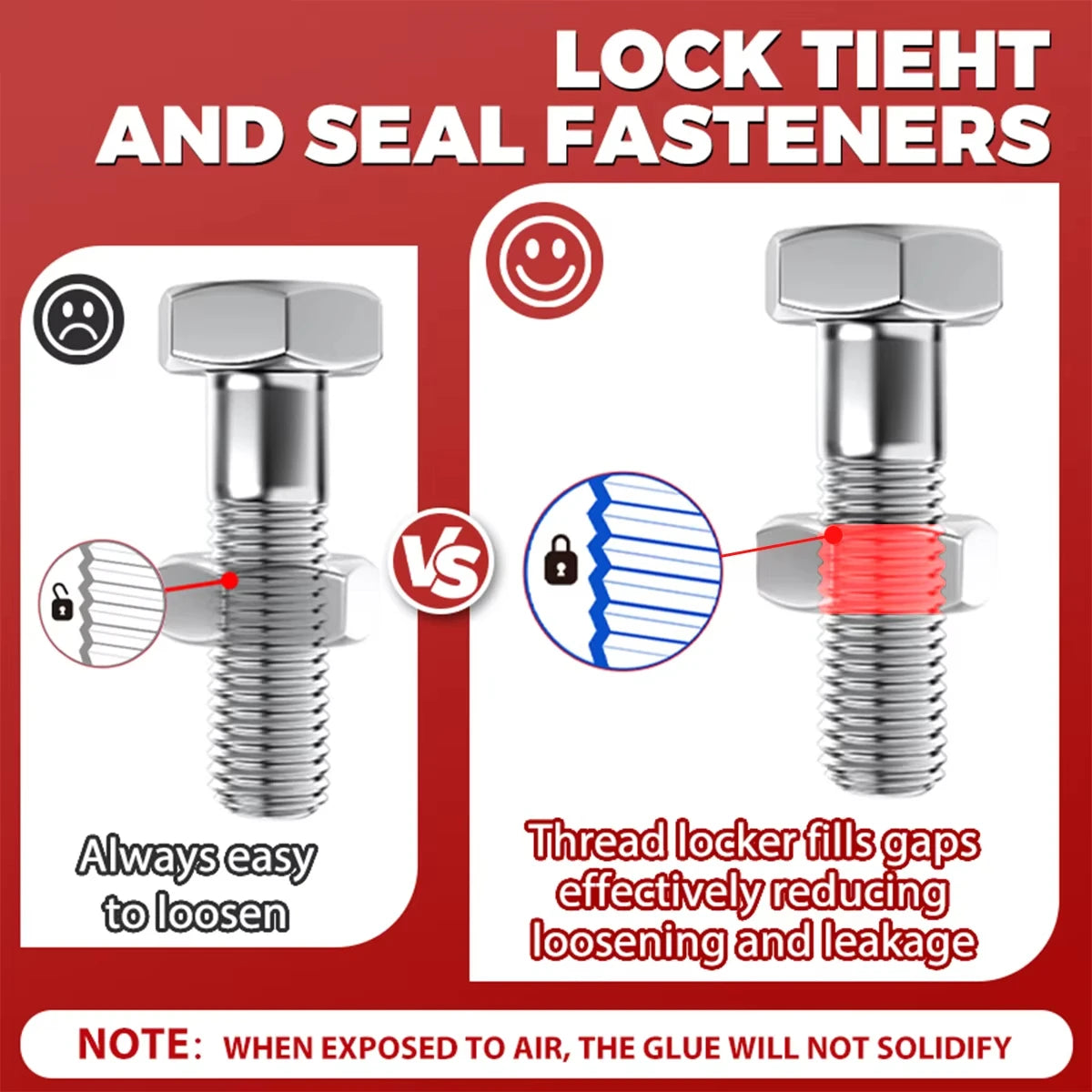 243-271 Threadlocker—For metal screws—Medium/High strength (blue/red) Removable/Permanent anti-loosening anaerobic adhesive
