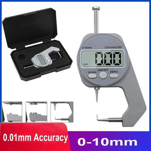 0.01mm Accuracy Electronic Digital Thickness Gauge Meter 0-10mm  Wall Thickness Measurement Tools For Paper Cloth Thin