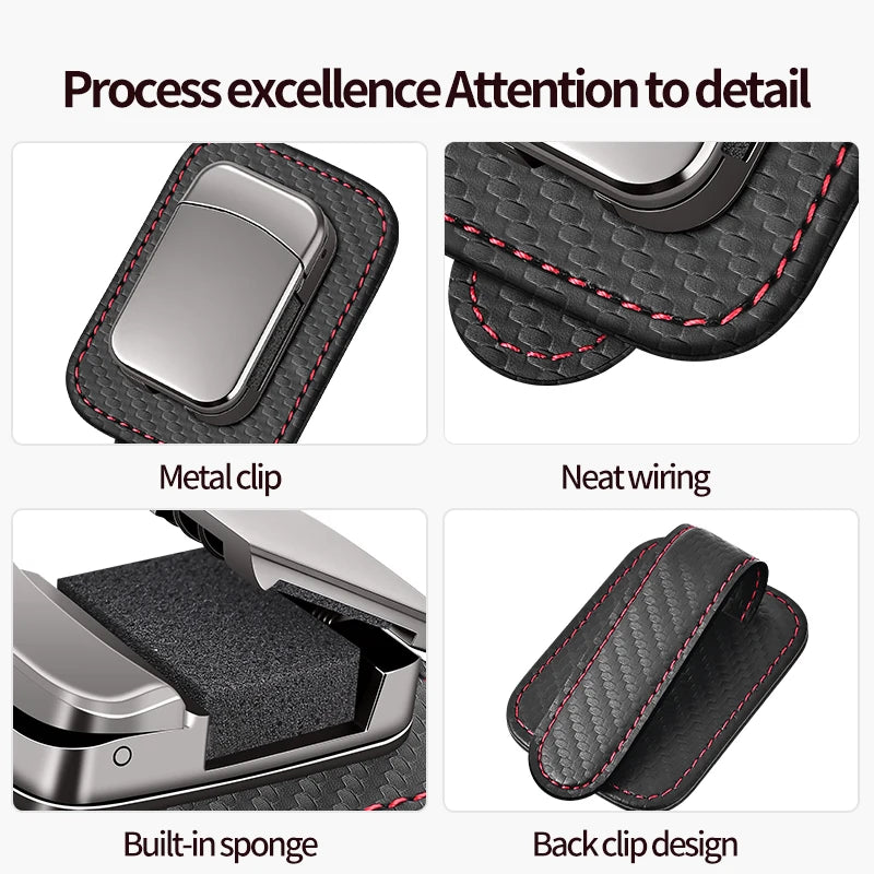 Luxury car zinc alloy glasses storage clip, sun visor, universal multifunctional glasses ticket clip, interior practical accesso