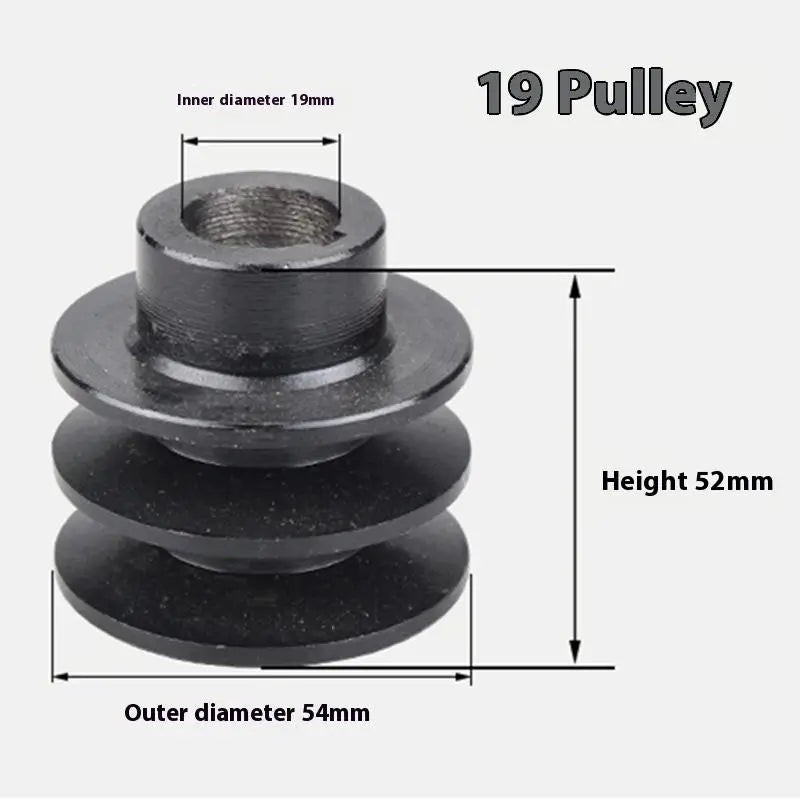 New 19/20mm Double Groove Flat Key Shaft V Belt Pulley For 168F 170F Engine Accessories