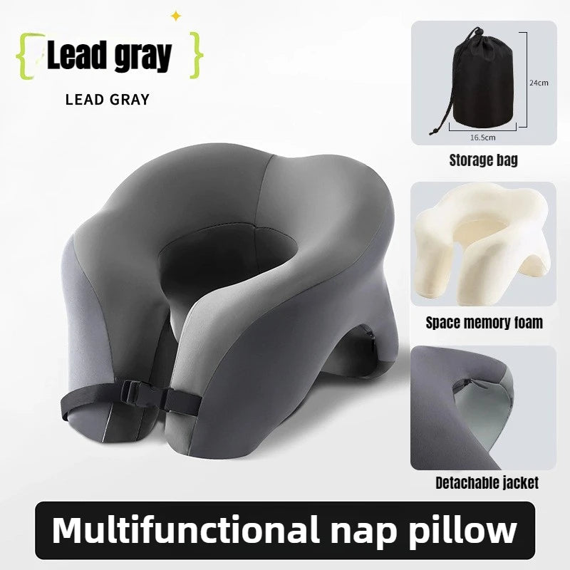 Portable U-shaped Travel Pillow Memory Foam Sleeping Pillows Office Nap Pillow Car Airplane Neck Cushion Ergonomic Head Support