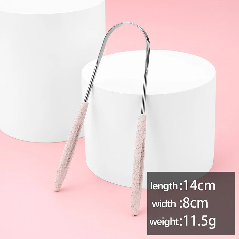 1PCS Oral Cleaner Brush Pure Copper Tongue Scraper Fresh Cleaning Hygiene High Quality Tounge Scraper