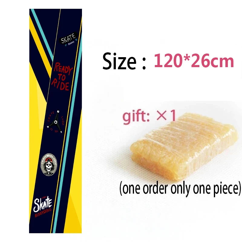 120cm Dancing Longboard Griptapes Long Board Grip Tape Skateboard Griptapes Anti-Slid Sandpaper Colorful Graphic Deck Protective