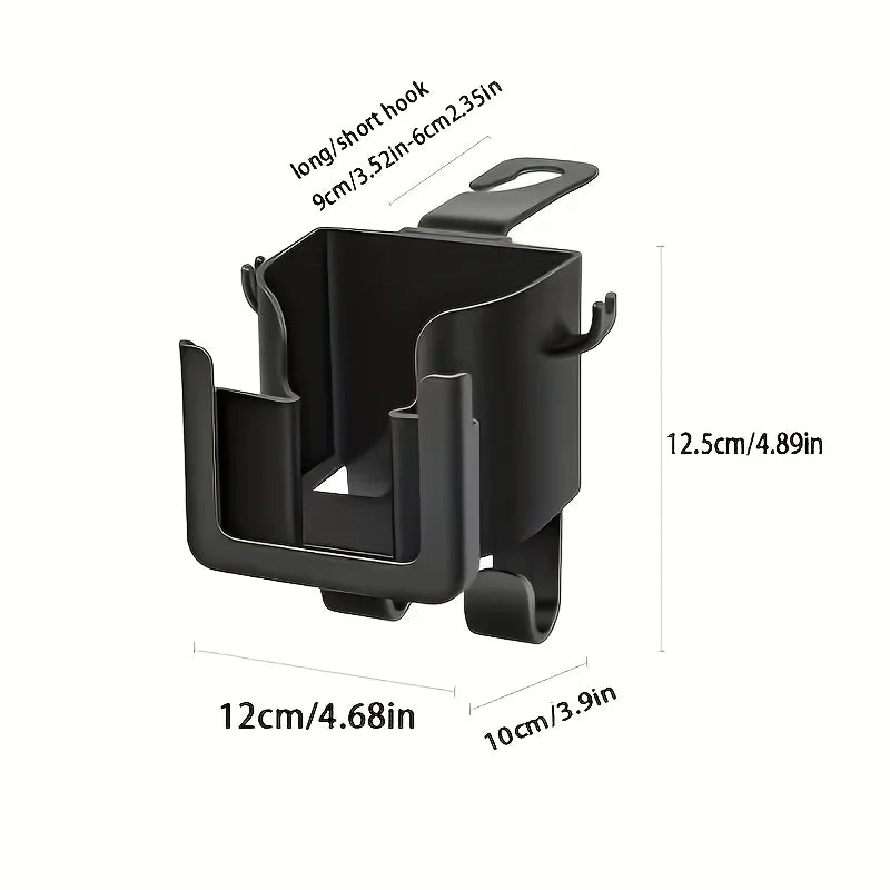 Car Mounted Rear Drainage Cup Holder. No Punching Required. Seat Backrest Cup Holder. Phone Holder Garbage Bag Hook Three in One
