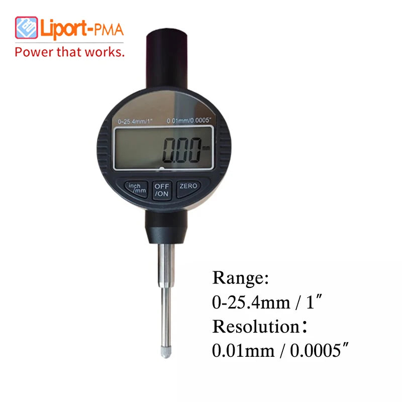 Range 0-12.7mm 0-25.4mm 0-50.8mm High Precision Digital Dial Indicators Digital Micron Indicator Gauge Micrometer Gauge Tool