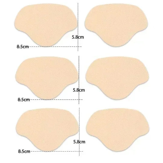6pcs Shoe Repair Stickers Fabric Heel Protector Anti-Wear Repair Holes Self-adhesive Patches Insoles Pad Foot Care Insert