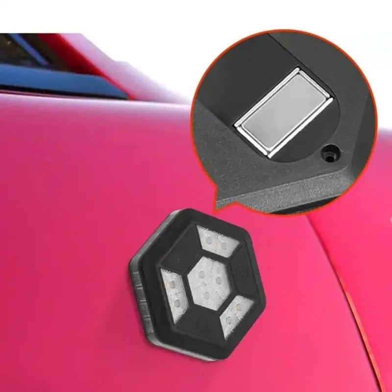 COB Warning Light Car Emergency Road Safety Strobe Light USB Rechargeable Magnetic Yellow White Signal Lamp Auto Trunk Led Light