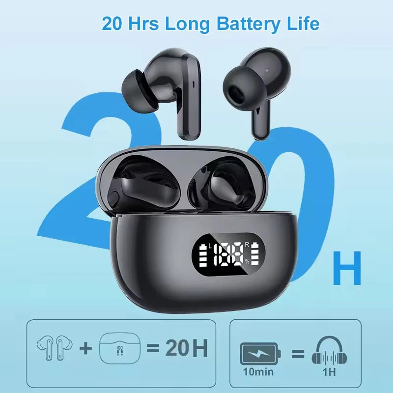 UYUXIO TWS Wireless Earbuds BT 5.4 Headphones HiFi Stereo Ear Buds with Clear Calls IP7 Waterproof Earbud for Phones Sports