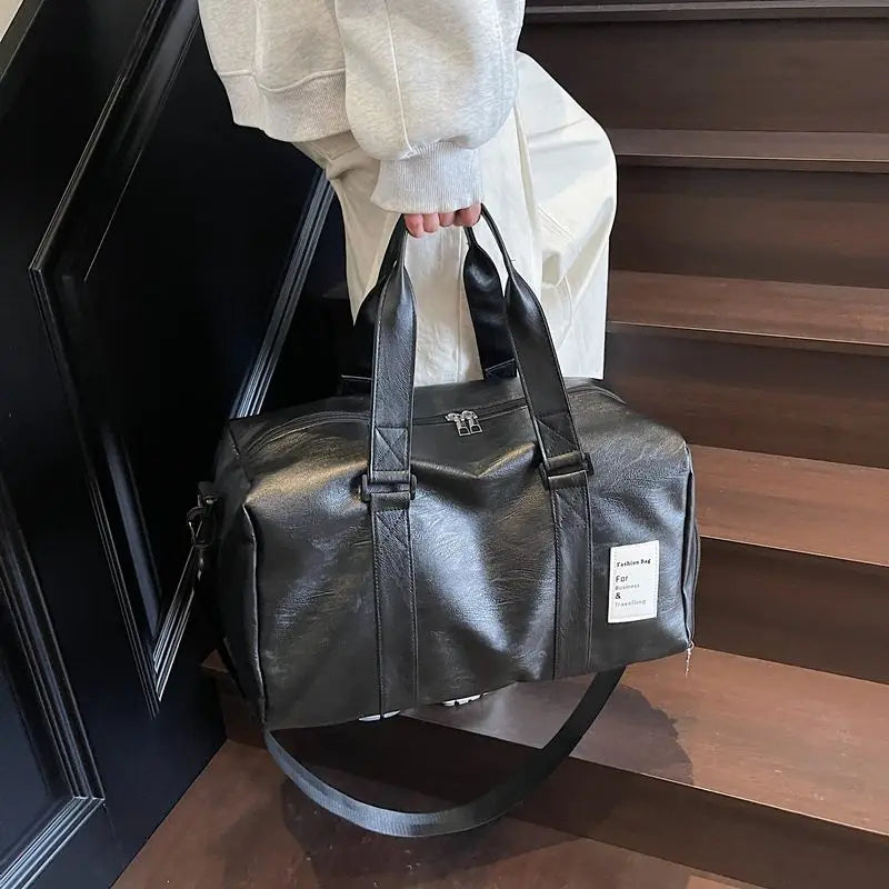 Gym Bag Leather Sports Bags Dry Wet Bags for Men Women  Training for Shoes Fitness Yoga Travel Luggage Shoulder Sport Bag
