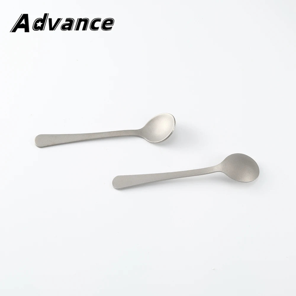 Mini Size Titanium Alloy Small Dessert Spoon Outdoor Camping Coffee Mixing Spoon