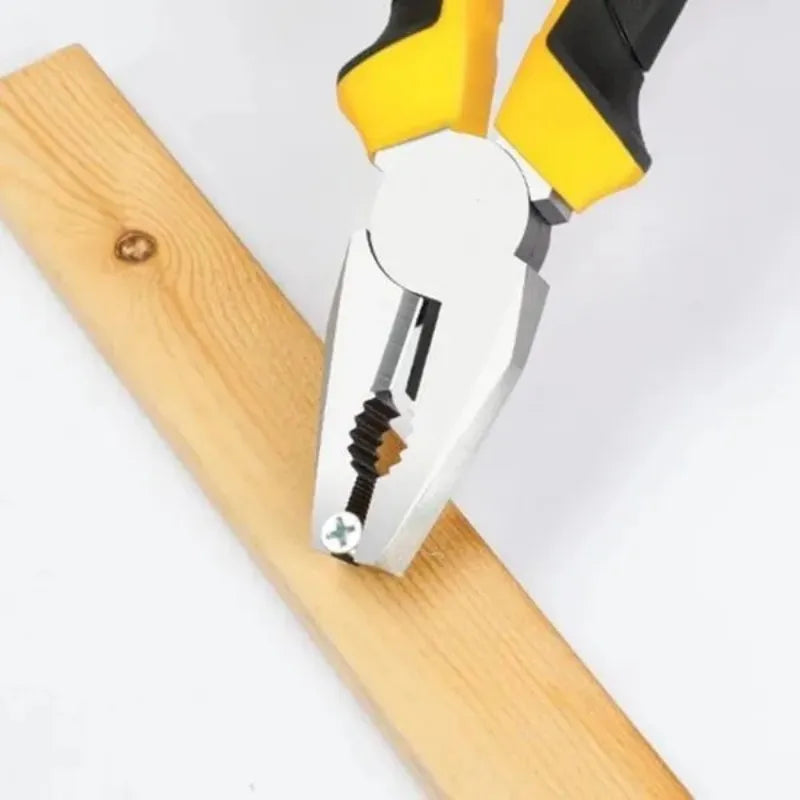 3pcs 6In Long Nose/Needle Nose/ Industrial Grade Pliers Suitable For Indoor And Outdoor Repair Work, Steel Cutting, Wire Cutting