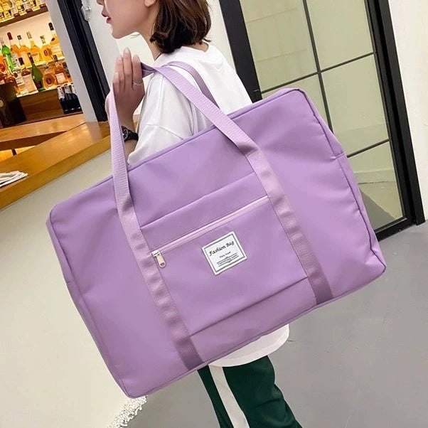 Large capacity folding travel bag hand-held luggage bag moving accept travel bag can be used for business trips drawbar storag