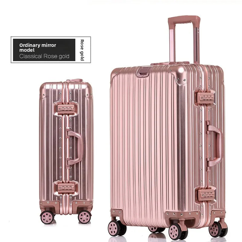 KLQDZMS High Quality All Aluminum Magnesium Alloy Luggage Large Capacity Travel Suitcase 20 Inch Boarding Business Luggage Bag