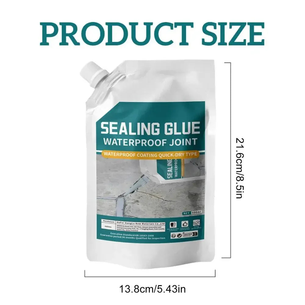 500ml Concrete Crack Filler Sealant Waterproof Quick-Drying Adhesive For Garage Floor Kitchen, Leak Repair For Corners
