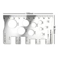 ✍Stainless Steel Screw Thread Gauge, Metric Bolt Size & Pitch Measuring Tool with Built-in Ruler (M3-M18, P=0.5-P=2)