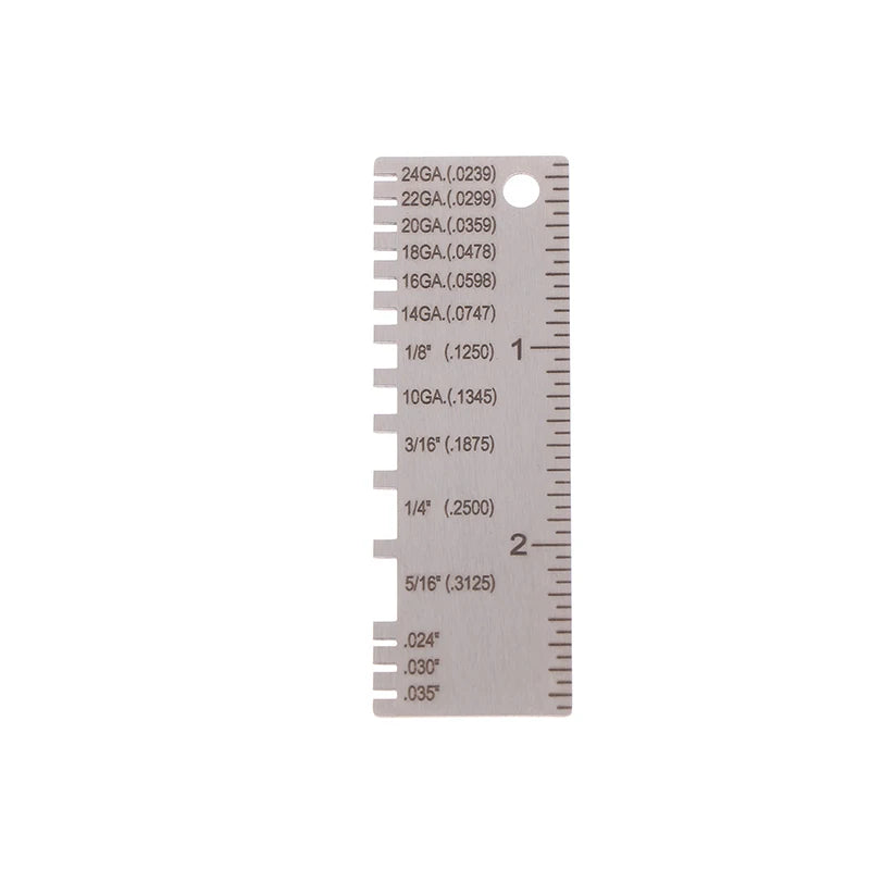 Welding Inspection Wire Gauge 0-36 Round AWG SWG Wire Gauge Thickness Ruler Gauge Diameter Stainless Steel Measurer Tool
