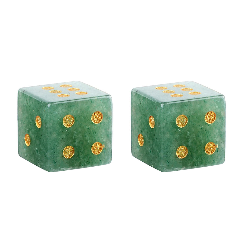 2PCS 6-Sided Mahjong Dice Polished Energy Stones Crystal D6 Mahjong Dices for Casino Games Craps DIY Crafts Spiritual Decor