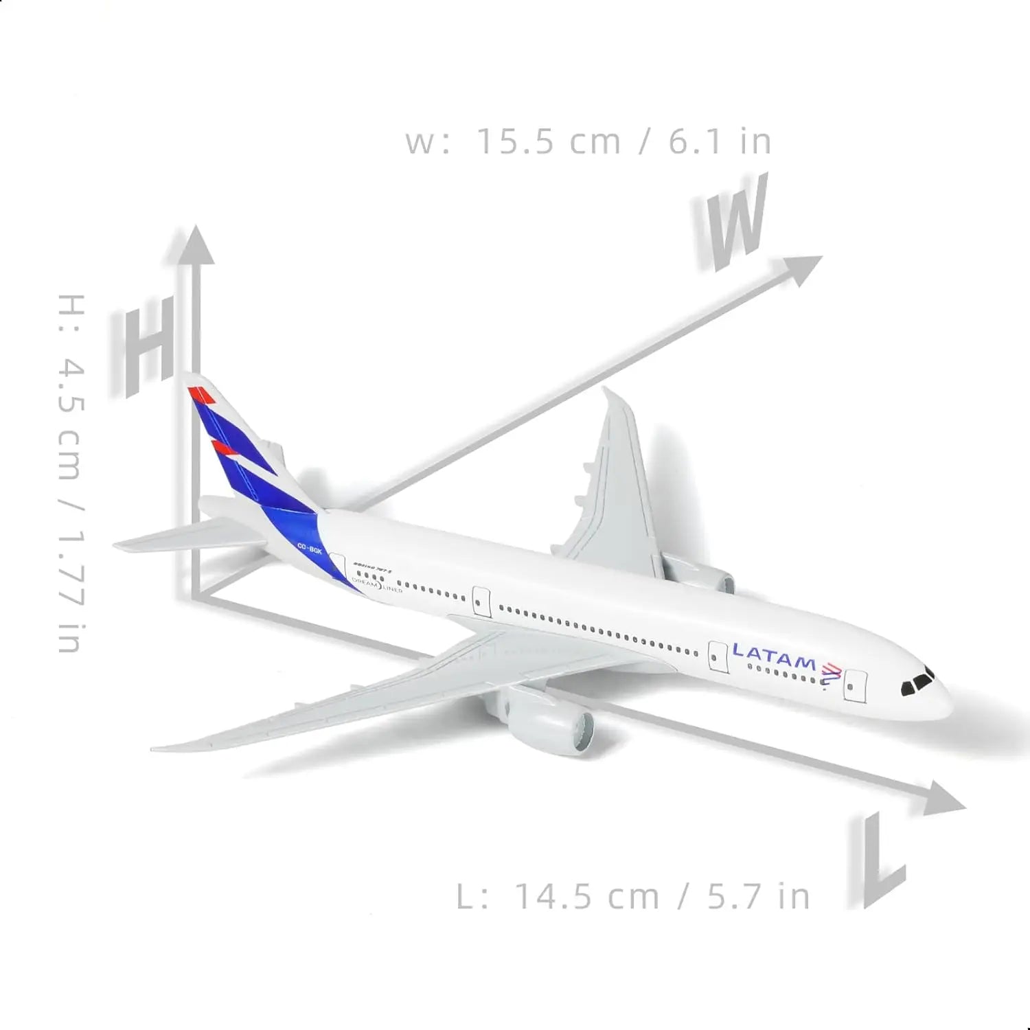 16cm 1/400 Scale Toy Airplane Model Latam B787 Metal Diecast Model plane Kit with Stand for Collections and Displays or Boy Gift