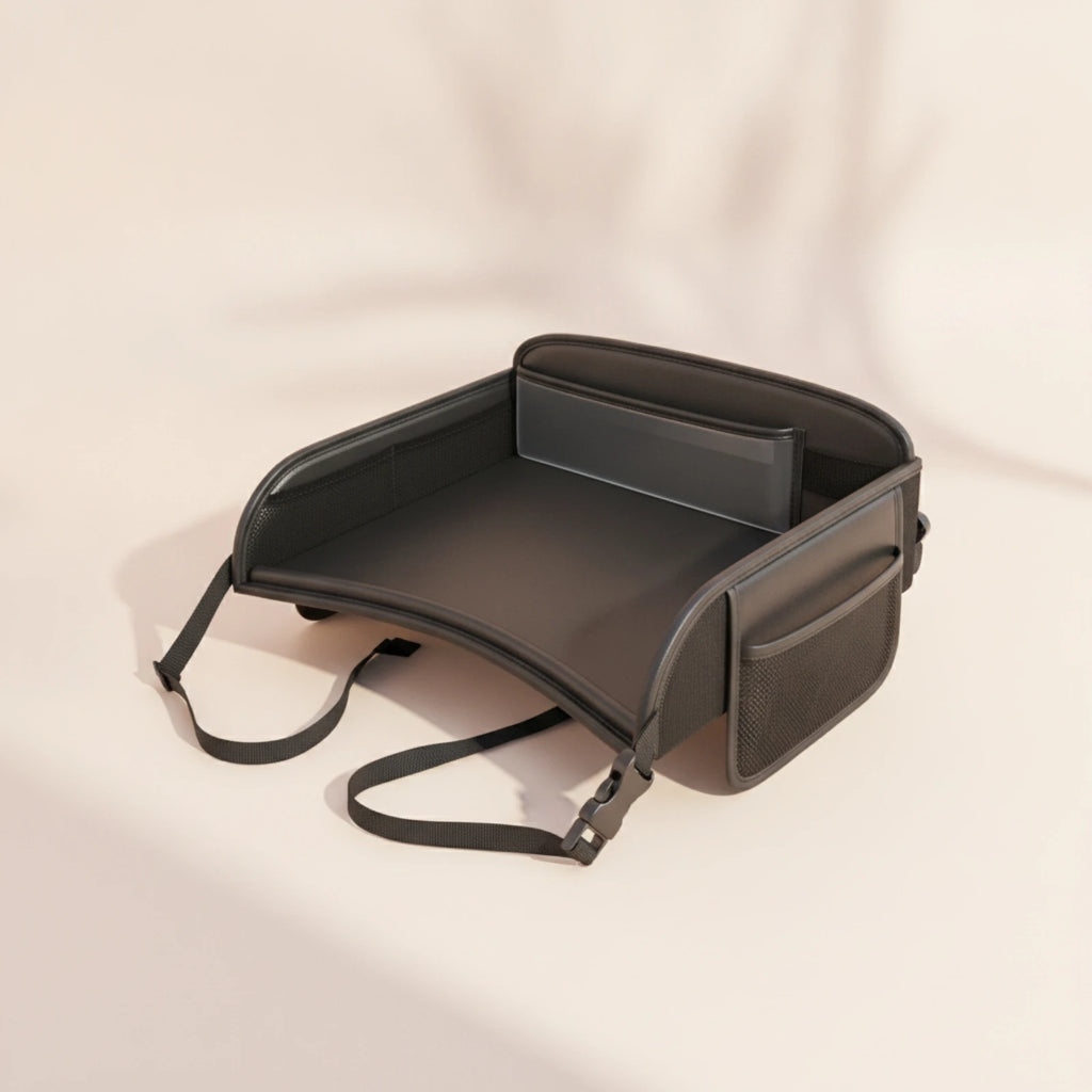 Car Back-Seat Tray Table Child-Friendly-Friendly in-Vehicle Activity Tray with Mesh Pockets Easy to Install Non-Slip