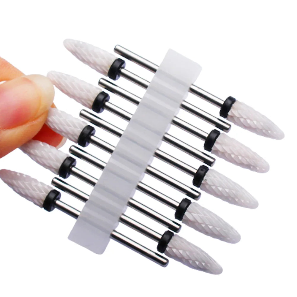 10pc Carbide Manicure Drills Nail Drill Bits Set Milling Cutters Kits Gel Polish Remover Files Electric Burr Tools Accesstries