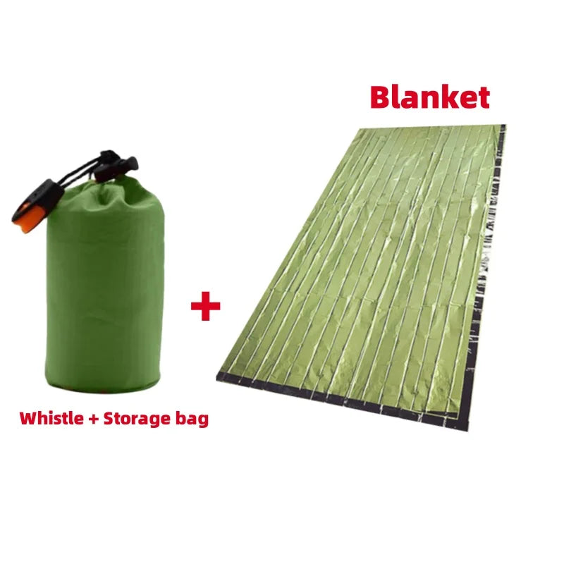 Waterproof Mylar Emergency Blanket Lightweight Portable Survival Shelter Sleeping Bag for Outdoor Camping Hiking Travel