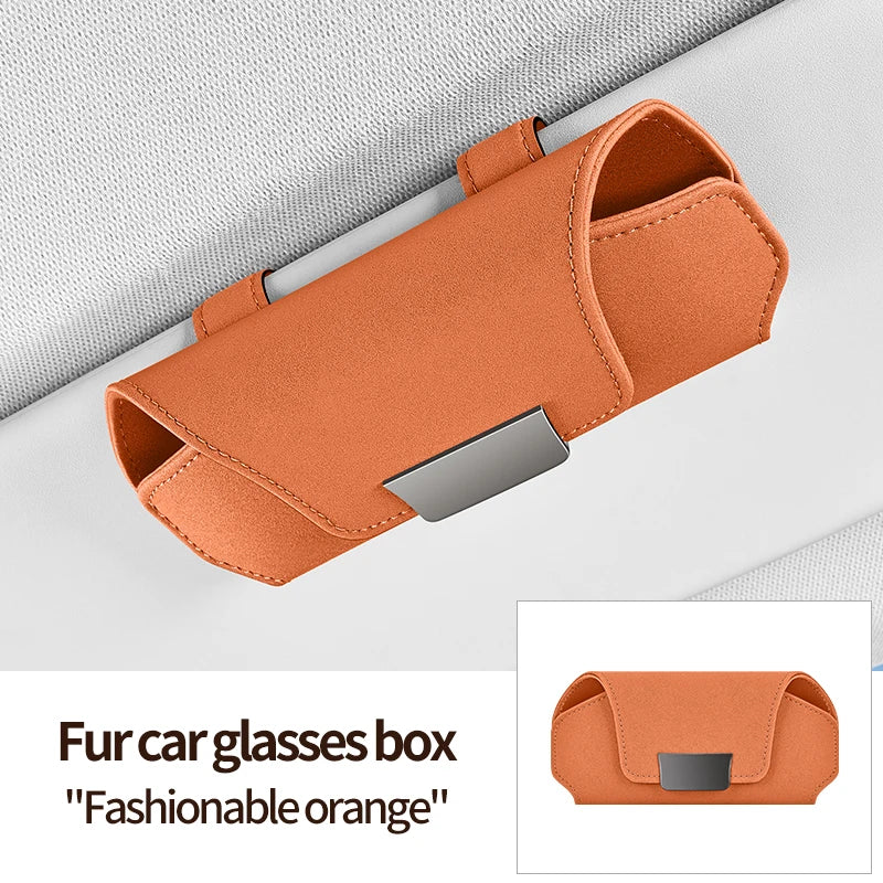Universal Car Sunshade Sunglasses Organizer  Damage-Free Installation Interior Sunscreen Holder  Scratch-Resistant Sunglass Stor