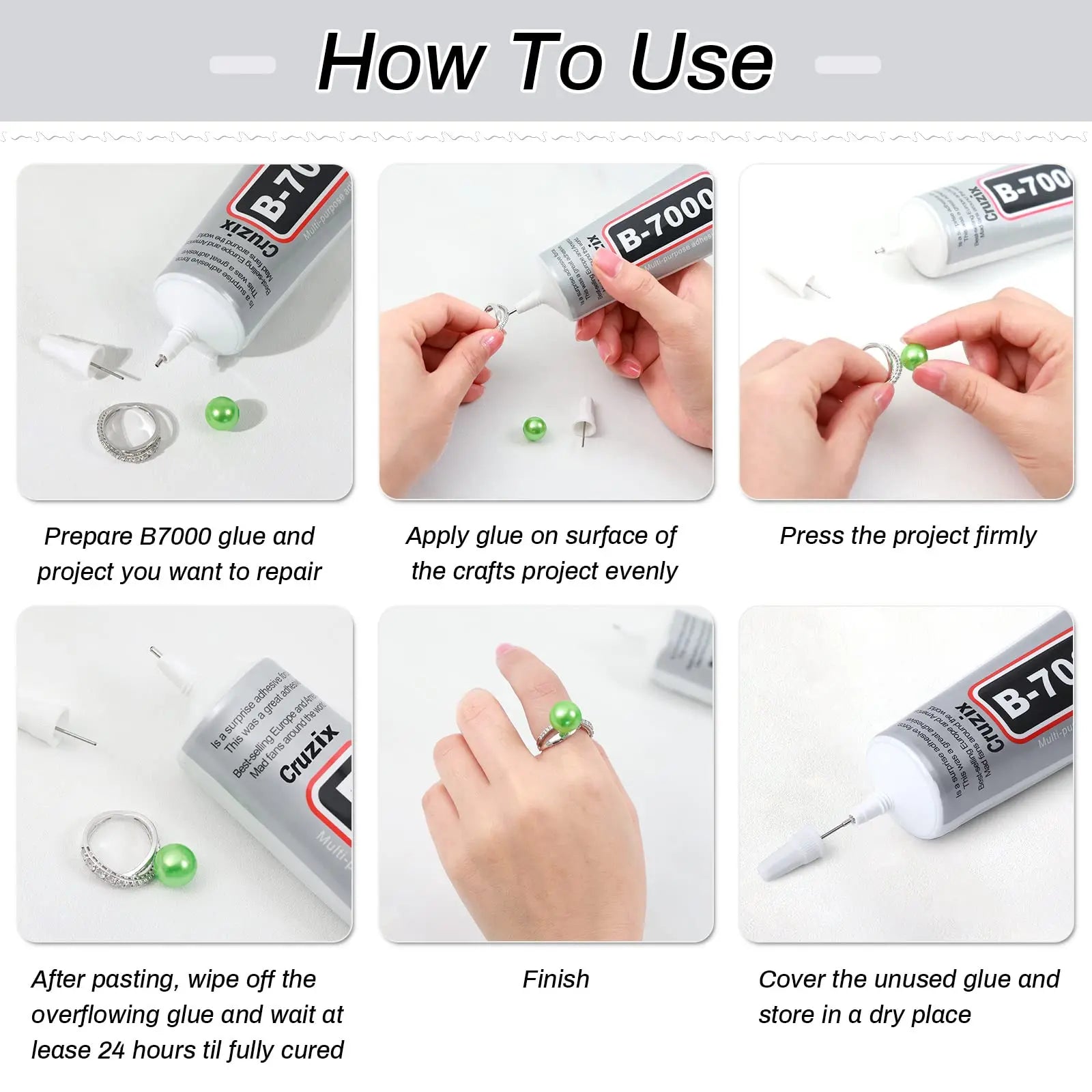 B7000 Glue Mobile Screen Repair Transparent Adhesive T7000 Waterproof Black Glue DIY Multipurpose Jewelry Craft Strong Glue