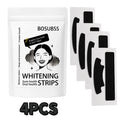 4Pcs Purple Teeth Whitening Strips, Dry Sticker Design, Portable Travel Teeth Brightening Patches for Daily Oral Care