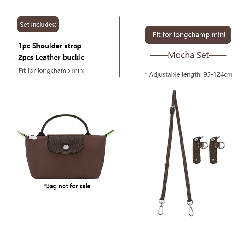 Leather Replacement Crossbody Bag Strap,Bag Shoulder Strap Fit for Longchamp Mini,Length-Adjustable Bag Strap,Bag Accessories